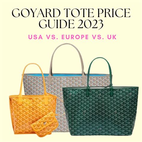 goyard tote los angeles|Goyard tote bag price 2023.